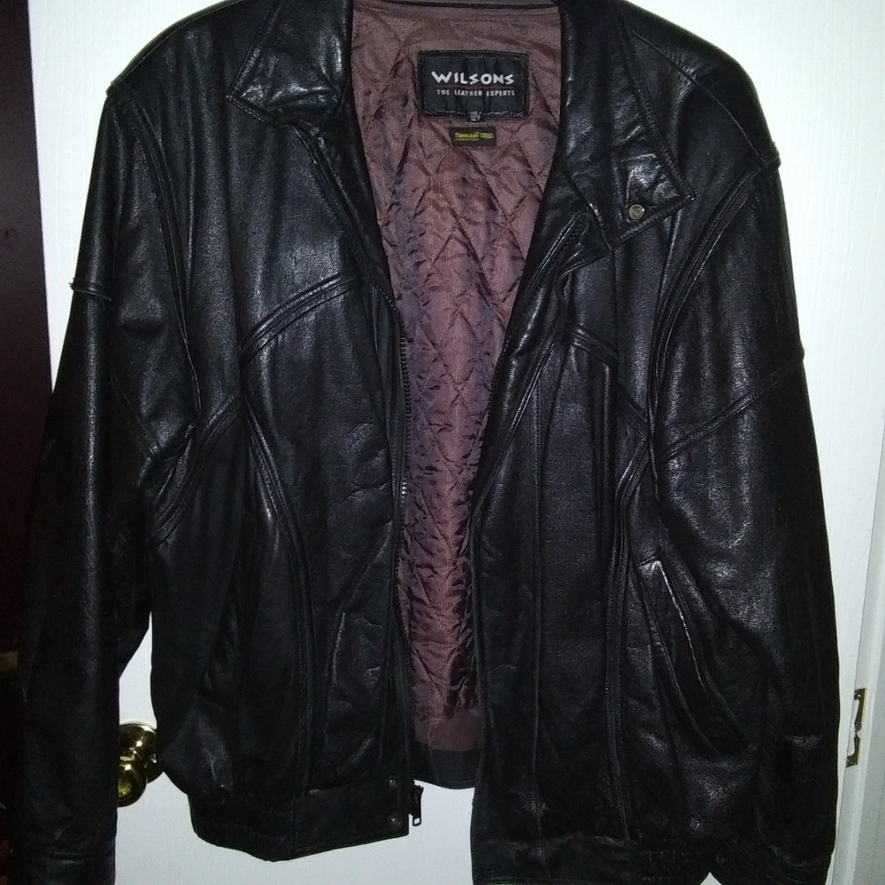 Man leather bomber jacket